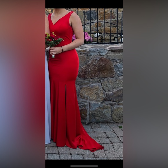 Let’s Red Ball Gown/Prom Dress size S - Picture 2 of 11